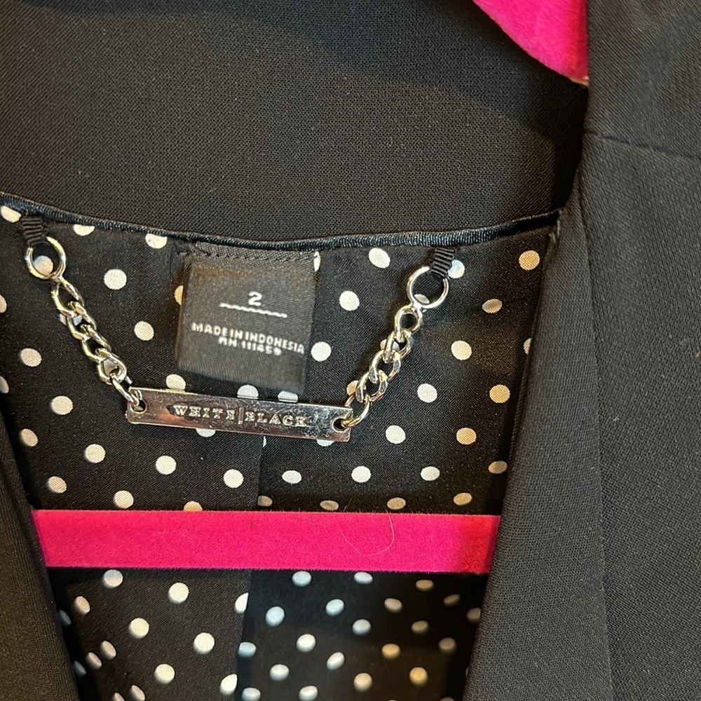 Whbm Black Open Front Blazer Size 2 - image 2